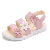 Girls Sandals Gladiator Flowers Sweet Soft Children's Beach Shoes Kids Summer Floral Sandals Princess Fashion Cute High Quality