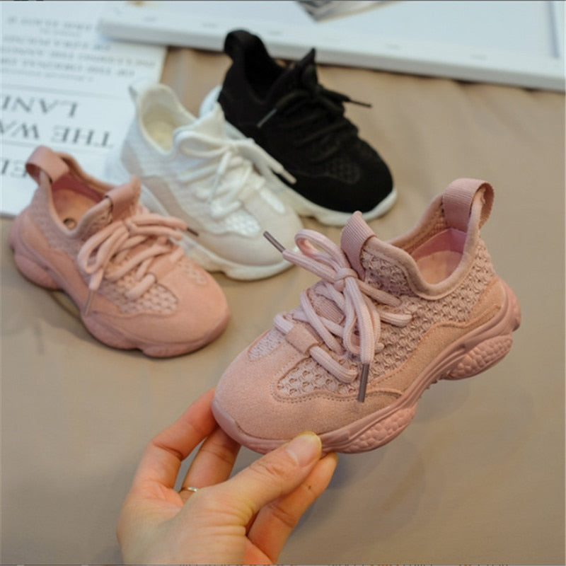 2020 New Spring/Autumn Children Shoes Unisex Toddler Boys Girls Sneakers Mesh Breathable Fashion Casual Kids Shoes Size 21-30