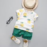 2020 fashion infant Suits Baby Clothing Set for Boys Girls Cute Summer Casual Clothes Set Giraffe Top+Shorts Kids Clothes