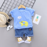 2020 fashion infant Suits Baby Clothing Set for Boys Girls Cute Summer Casual Clothes Set Giraffe Top+Shorts Kids Clothes