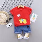 2020 fashion infant Suits Baby Clothing Set for Boys Girls Cute Summer Casual Clothes Set Giraffe Top+Shorts Kids Clothes