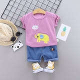 2020 fashion infant Suits Baby Clothing Set for Boys Girls Cute Summer Casual Clothes Set Giraffe Top+Shorts Kids Clothes