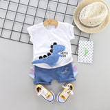 2020 fashion infant Suits Baby Clothing Set for Boys Girls Cute Summer Casual Clothes Set Giraffe Top+Shorts Kids Clothes