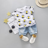 2020 fashion infant Suits Baby Clothing Set for Boys Girls Cute Summer Casual Clothes Set Giraffe Top+Shorts Kids Clothes