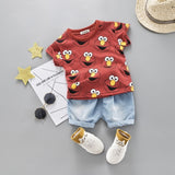 2020 fashion infant Suits Baby Clothing Set for Boys Girls Cute Summer Casual Clothes Set Giraffe Top+Shorts Kids Clothes