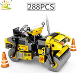 HUIQIBAO Engineering Bulldozer Crane Technic Dump Truck Building Blocks City Construction vehicle car Toy For Children kids gift