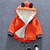 Benemaker Winter Fleece Jackets For Boy Trench Children's Clothing 2-10Y Hooded Warm Outerwear Windbreaker Baby Kids Coats JH019