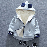 Benemaker Winter Fleece Jackets For Boy Trench Children's Clothing 2-10Y Hooded Warm Outerwear Windbreaker Baby Kids Coats JH019