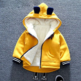 Benemaker Winter Fleece Jackets For Boy Trench Children's Clothing 2-10Y Hooded Warm Outerwear Windbreaker Baby Kids Coats JH019