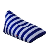 Stuffed Animal Storage Bean Bag Chair Cover Stuff ‘n Sit Toy Bag Floor Lounger for Kids Extra Large Canvas Pouch Stripe Sofa