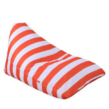 Stuffed Animal Storage Bean Bag Chair Cover Stuff ‘n Sit Toy Bag Floor Lounger for Kids Extra Large Canvas Pouch Stripe Sofa