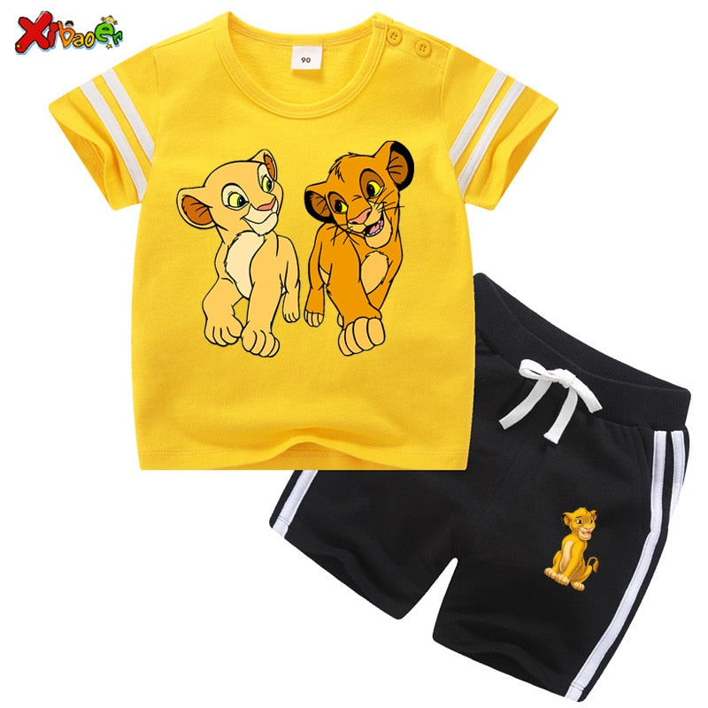 toddler boys clothing set kids Summer Baby Clothes Set  girl casual sport outfit children Clothes anime t shirtSuit Cartoon 2020