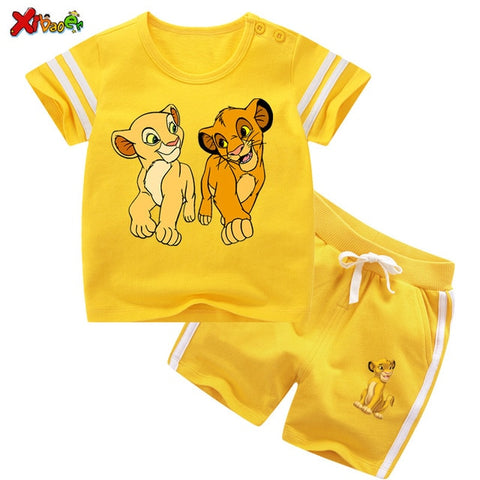 toddler boys clothing set kids Summer Baby Clothes Set  girl casual sport outfit children Clothes anime t shirtSuit Cartoon 2020