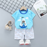 Unni-yun Casual Baby Kids Sport Clothing Plaid Lion Clothes Sets for Boys Costumes 100% Cotton Baby Clothes 6M -4 Years Old