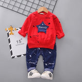 New Boys Clothing Sets Spring Autumn Baby Kids Sets Cotton Star Boy Tracksuits Kids Suits Long Sleeve T Shirt+Pants Free shipp