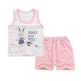 Summer Baby Boys Girls Cartoon Vest Top Shorts Pants Set Clothes Kids Cute Cartoon 2PCS Children Pajamas Girls Clothing Sets