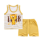 Summer Baby Boys Girls Cartoon Vest Top Shorts Pants Set Clothes Kids Cute Cartoon 2PCS Children Pajamas Girls Clothing Sets