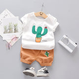 2020 fashion infant Suits Baby Clothing Set for Boys Girls Cute Summer Casual Clothes Set Giraffe Top+Shorts Kids Clothes