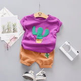 2020 fashion infant Suits Baby Clothing Set for Boys Girls Cute Summer Casual Clothes Set Giraffe Top+Shorts Kids Clothes