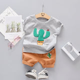 2020 fashion infant Suits Baby Clothing Set for Boys Girls Cute Summer Casual Clothes Set Giraffe Top+Shorts Kids Clothes