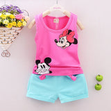 Summer Toddler Girls' Clothes Sleeveless T-shirt Vest Tops+Short Pant 2PCS Outfits Set Children Kid Girl Clothing