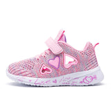 Children Mesh Casual Shoes Girl Sneakers Kids Banner Sport Footwear Kids Shoes for Girl Light Shoes Cute Pink Flat Shoes Winter