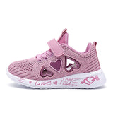 Children Mesh Casual Shoes Girl Sneakers Kids Banner Sport Footwear Kids Shoes for Girl Light Shoes Cute Pink Flat Shoes Winter