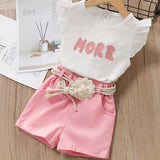 Bear Leader Girls Clothing Sets New Summer Sleeveless T-shirt+Print Bow Skirt 2Pcs for Kids Clothing Sets Baby Clothes Outfits