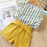 Bear Leader Girls Clothing Sets New Summer Sleeveless T-shirt+Print Bow Skirt 2Pcs for Kids Clothing Sets Baby Clothes Outfits