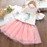 Bear Leader 2020 New Summer Kids Girls Clothes Set Fruit Parrten Short T-shirt +Bow Ball Gown Dress 2pcs Clothing Sets 3-7Y