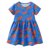 Jumping meters Princess kids clothing dresses girls summer all printed watermelan  children clothes tunic tutu dresses girl