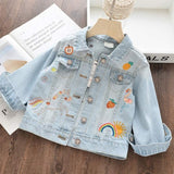 Bear Leader Girls Denim Coats New Brand Spring Kids Jackets Clothes Cartoon Coat Embroidery Children Clothing for 3 8Y