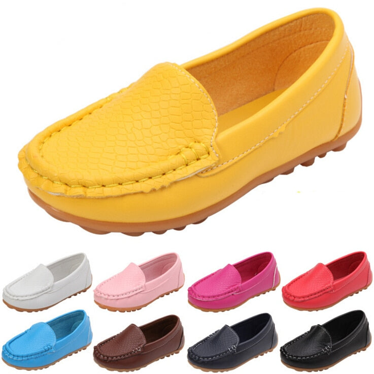 YWPENGCAI Size 21-36 Children Shoes Girls PU Leather Casual Shoes Soft Comfortable Boys Loafers Slip On Kids Shoes