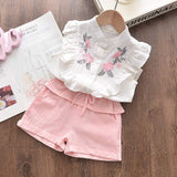 Bear Leader Girls Clothes Set 2020 Summer Children Clothing Short Sleeve T-shirt and Print Shorts 2 Pcs Girl Kids Clothes Suit