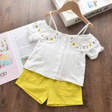 Bear Leader Girls Clothes Set 2020 Summer Children Clothing Short Sleeve T-shirt and Print Shorts 2 Pcs Girl Kids Clothes Suit