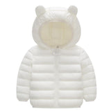 Cute 1- 5y baby girls jacket kids boys Light down coats with ear hoodie spring girl clothes infant clothing children's jackets