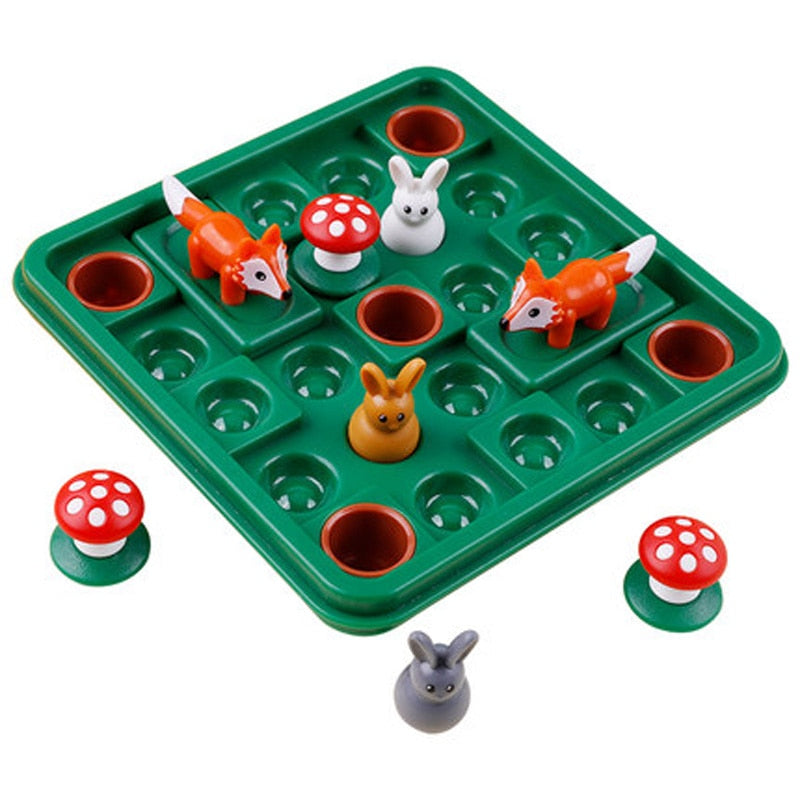 Child Smart Hide&Seek Board Games With Solution Kids Toys Jumping Rabbit Logical Thinking Game IQ Training Toys