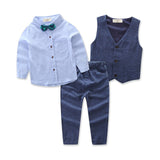 New Baby Boys Gentleman set Clothing Set,High quality Kids Suit jacket+T-Shirt+Pants 3Pcs Sport Clothes Suit,Boys Spring Clothes